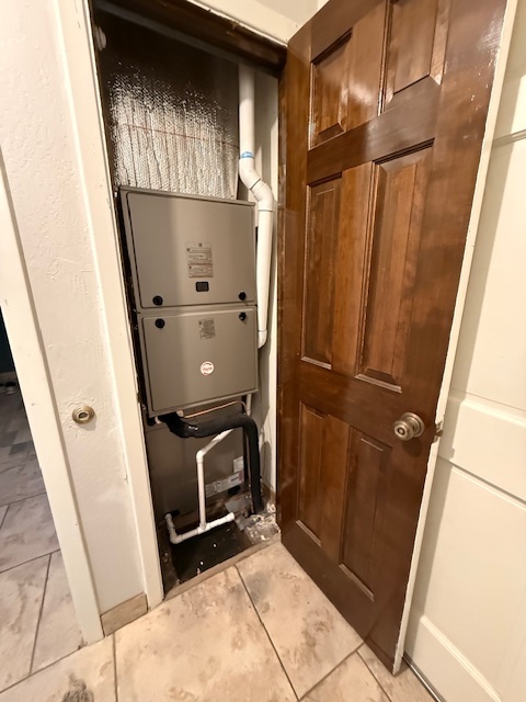 New high-efficiency furnace installed in the same utility closet